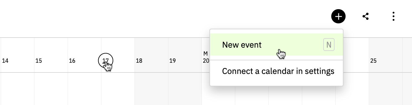 New event